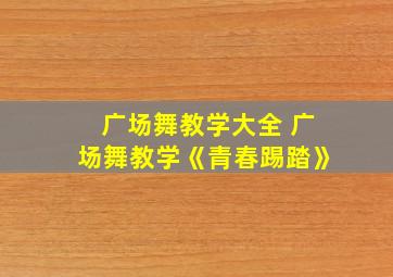 广场舞教学大全 广场舞教学《青春踢踏》